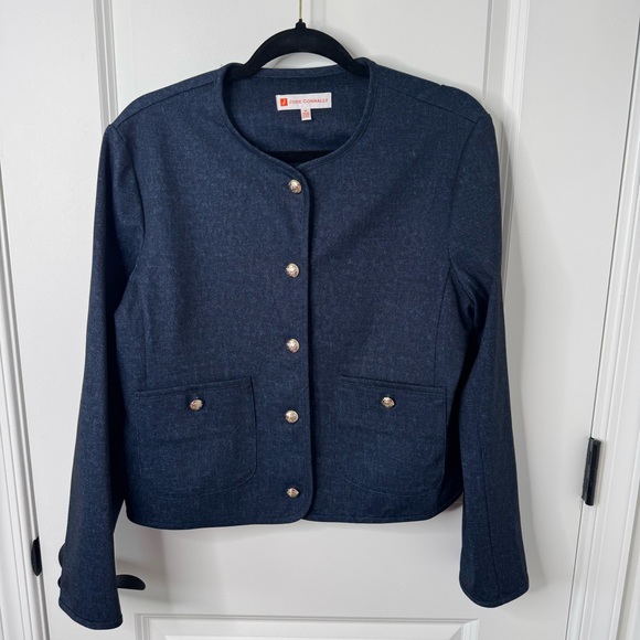 Jude Connally hope Denim Blue Jacket with Gold Accents medium - Picture 2 of 9